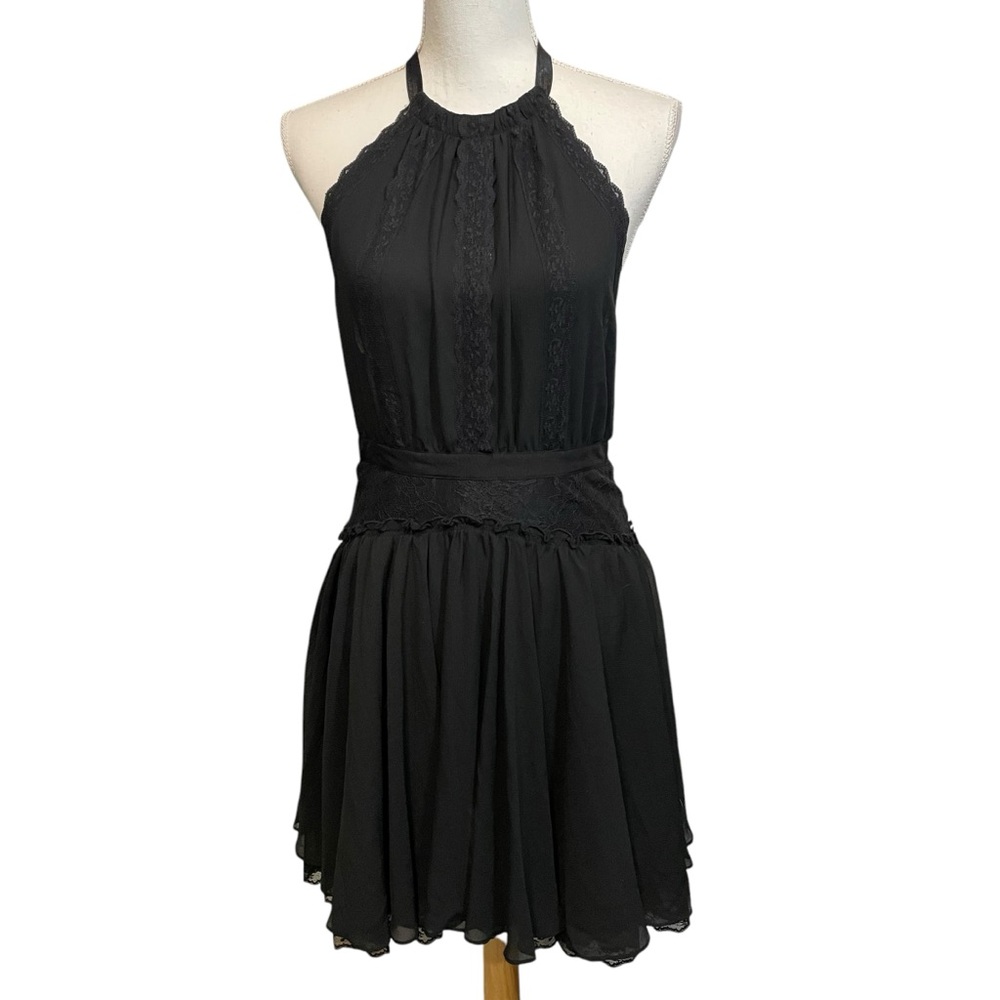 Victoria Secret Sexy Black Backless Halter Dress. Size 4